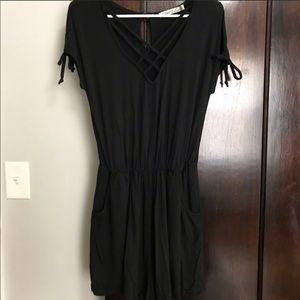 Black romper w/pockets